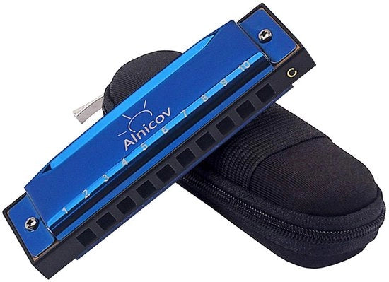 Armonica 10 Gatti - Chiave di C - 20 Melodie - Professionale/Iniziale - Inclusa Custodia - Progettato per la Sicurezza e la Durata - Armonica