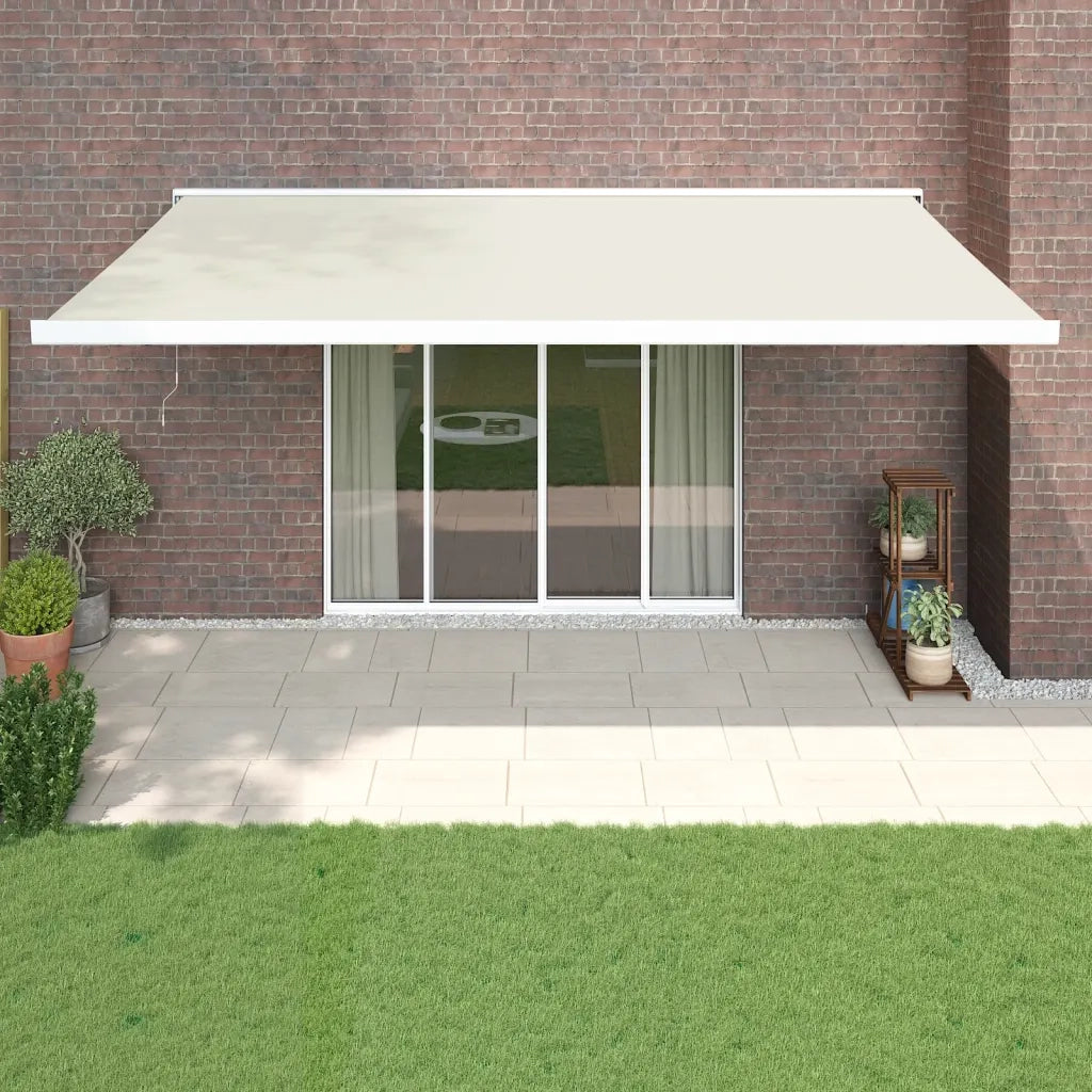 Tendada Sole Retrattile Crema 5x3 m in Tessuto e Alluminiocod mxl 93609