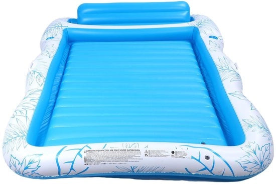 Sedia a sdraio gonfiabile per 2 persone - sdraio solare con cuscino - robusto PVC - sdraio a galleggiamento - progettata per il comfort - 81,9 x 53,9 cm - sdraio solare gonfiabile