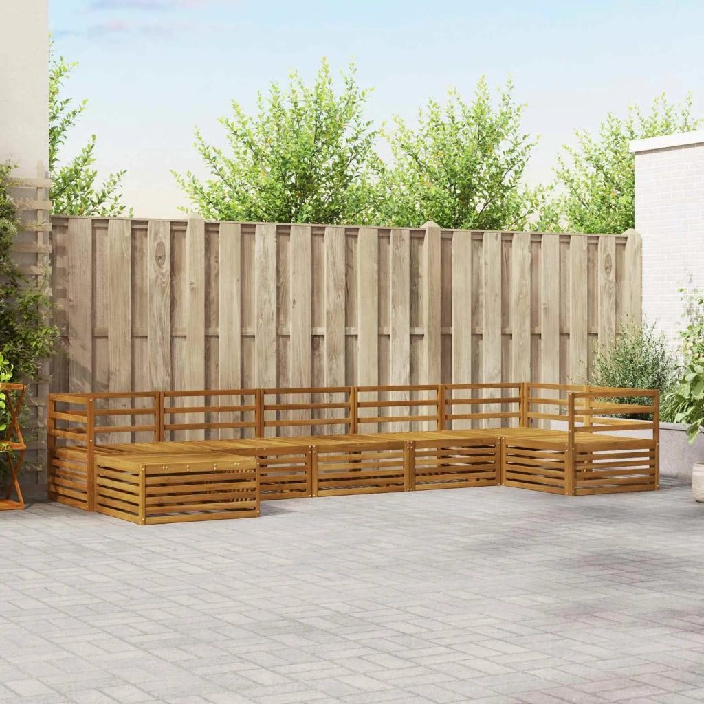 Set divani 7 pcs Naturale Legno di Acacia Massello 3373799