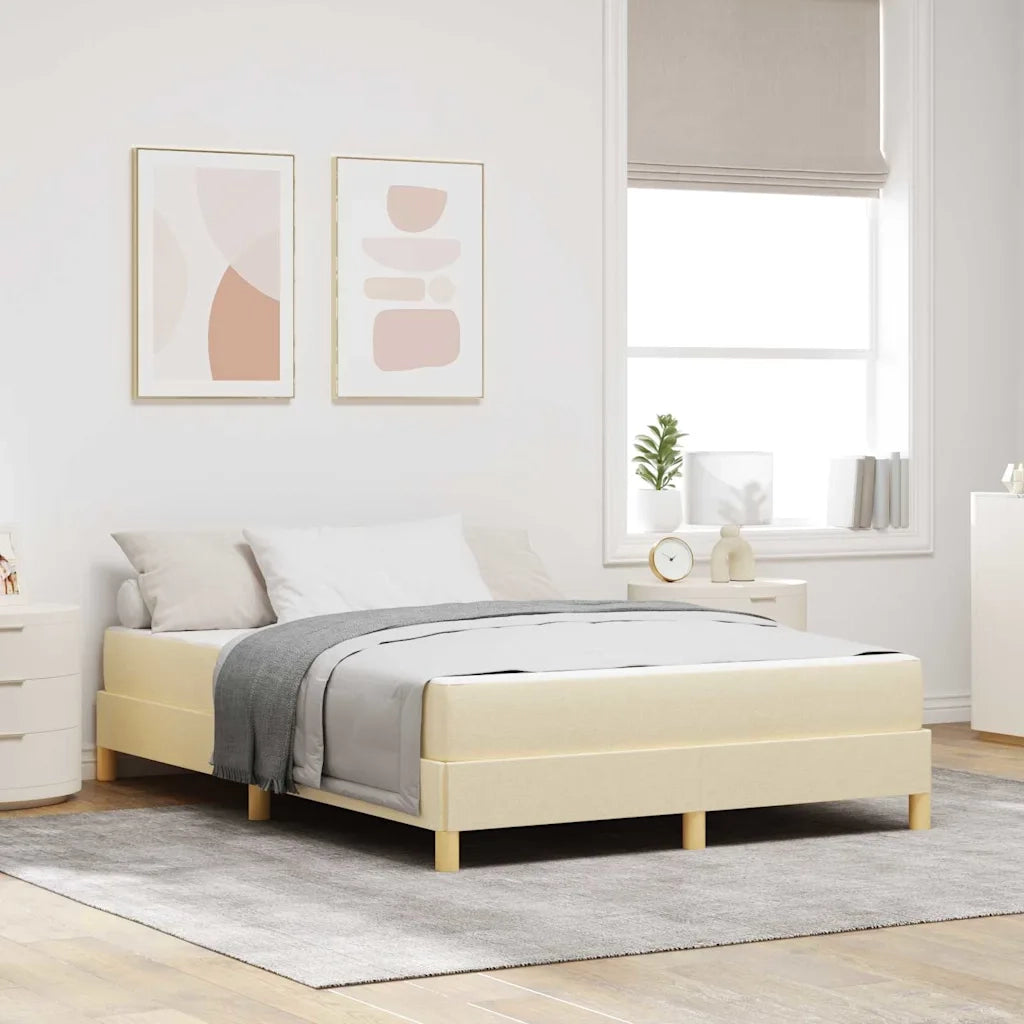 vidaXL Letto a molle Crema e Marrone 160 x 200 cm