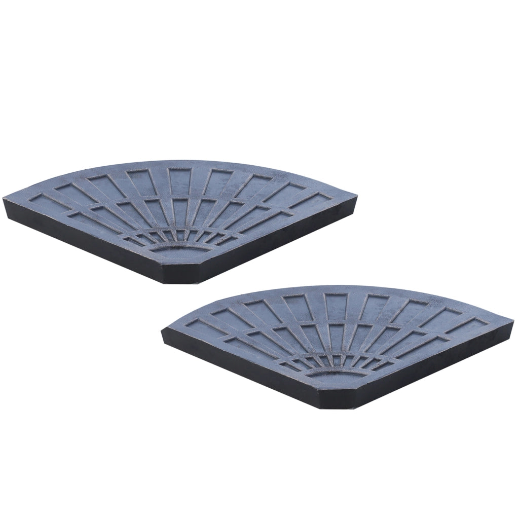 Set Pesi per Ombrellone a Base a Croce ¨C zephmum ¨C Bronzo, 28 kg, 66x47x4.2 cm