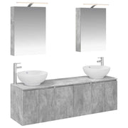Set di Armadi da Bagno 5 pcs Grigio Cemento 3406474