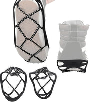 Sneeuwspikes Antislip - Veren in Acciaio Inox - Cinture in Gomma - Griffe di Trazione Regolabili - Protezione per Scarpe Portatile - Trazione Professionale - Iperle