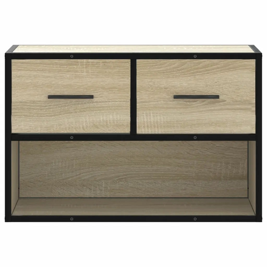 Mobile TV Rovere Sonoma 60x31x39,5cm Legno Multistrato Metallo