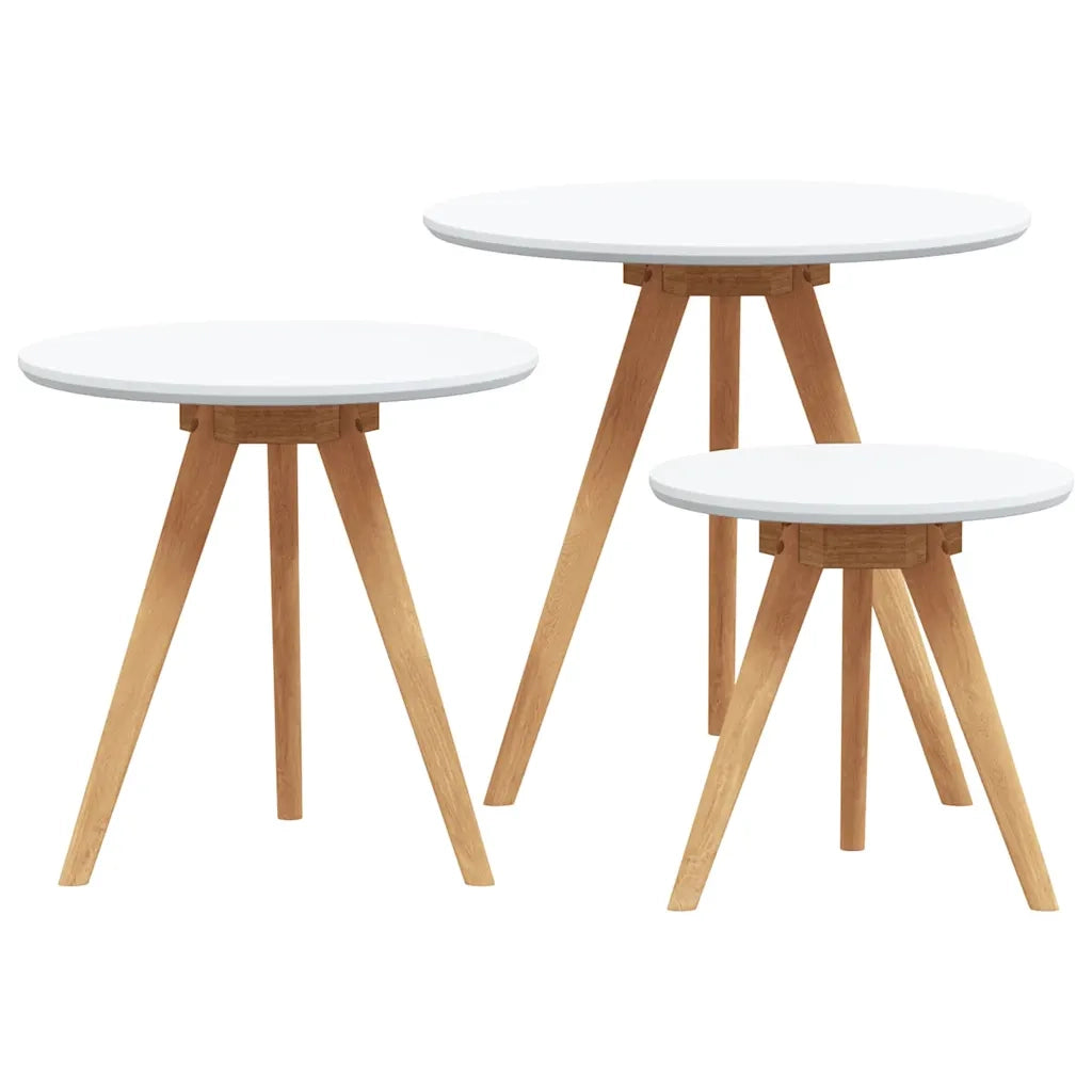 Tavolino da salotto 3 pcs Marrone Legno di Noce Massello 42009908
