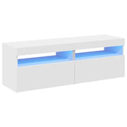 Mobili Porta TV con Luci LED 2 pz | Armadietto TV | Mobile Porta TV Bianchi 60x35x40 cm