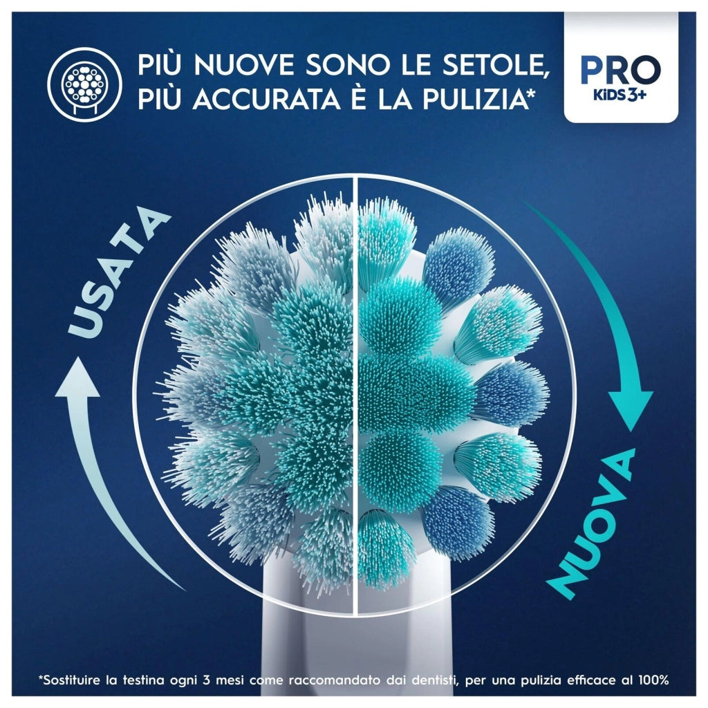 Oral-B Vitality Pro Kids Spiderman Bambino Spazzolino rotante-oscillante Blu, Rosso