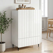 Credenza Bianco Lucido 66 x 34,5 x 97 cm Legno ingegnerizzato 894439