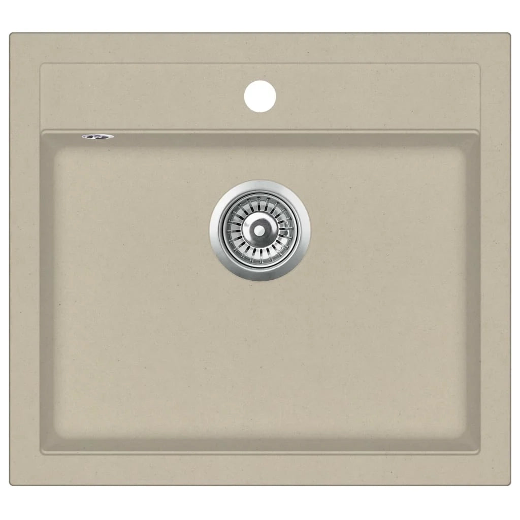 Lavello da cucina vasca singola 56,5 x 51 cm granito beige 02_0002347
