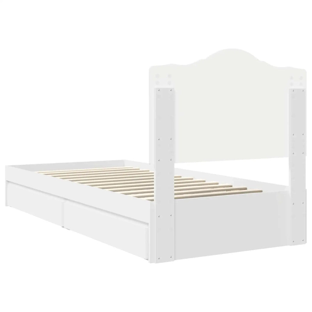 Letto con Contenitore Bianco 90 x 200 cm Legno multistrato 3413541