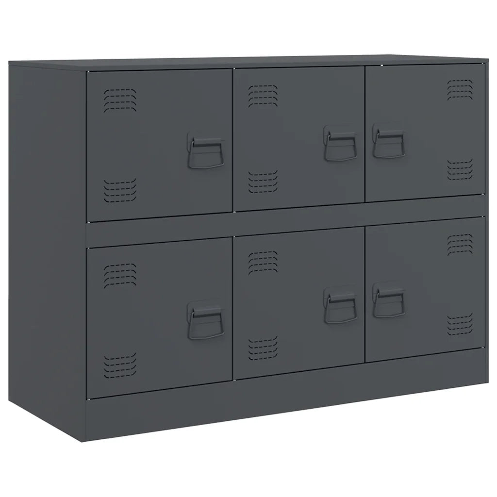 Credenza | Madia | Buffet da pranzo | Armadio da pranzo Antracite 99x39x73 cm in Acciaio