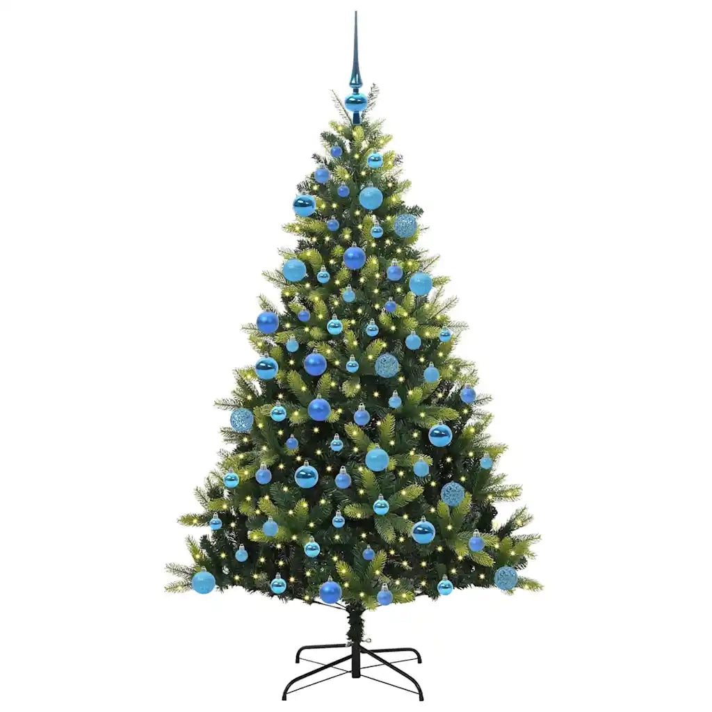 Albero di Natale | Decorazioni natalizie Artificiale a Cerniera con 300 LED 180 cm