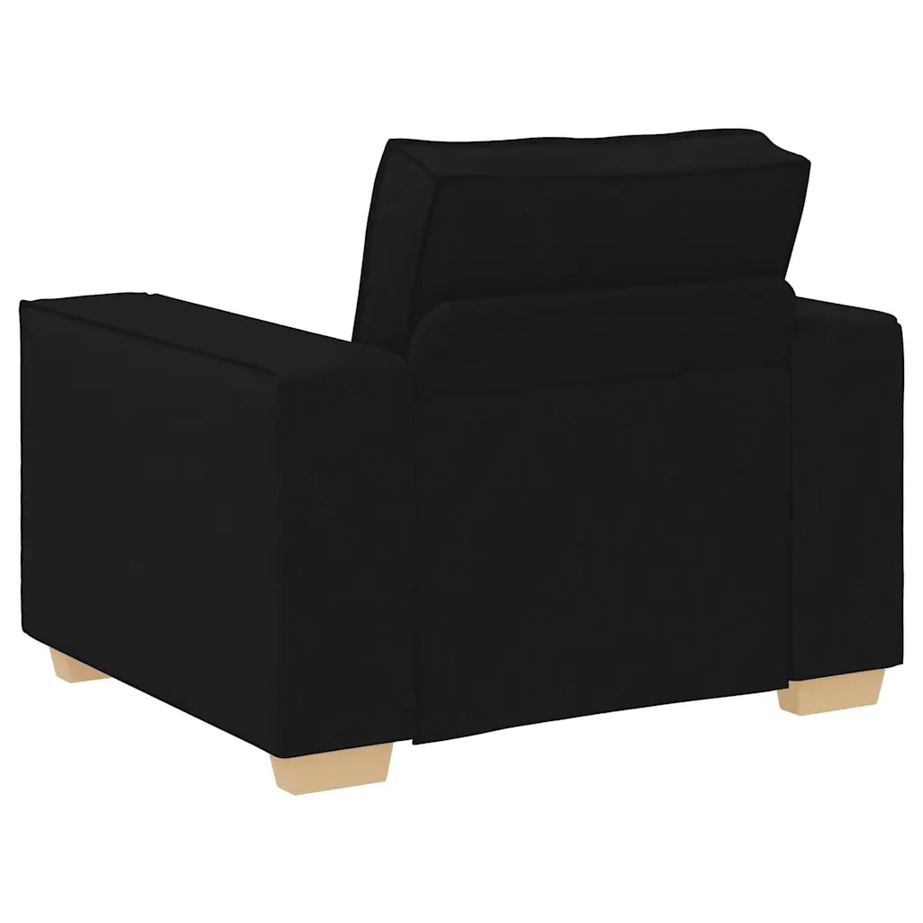 Poltrona | Sedia Relax Divano Nero 100x78x84 cm Tessuto