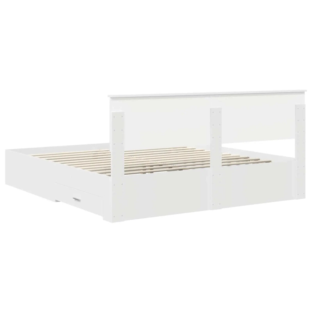 Struttura del letto Bianco 180 x 200 cm Legno multistrato