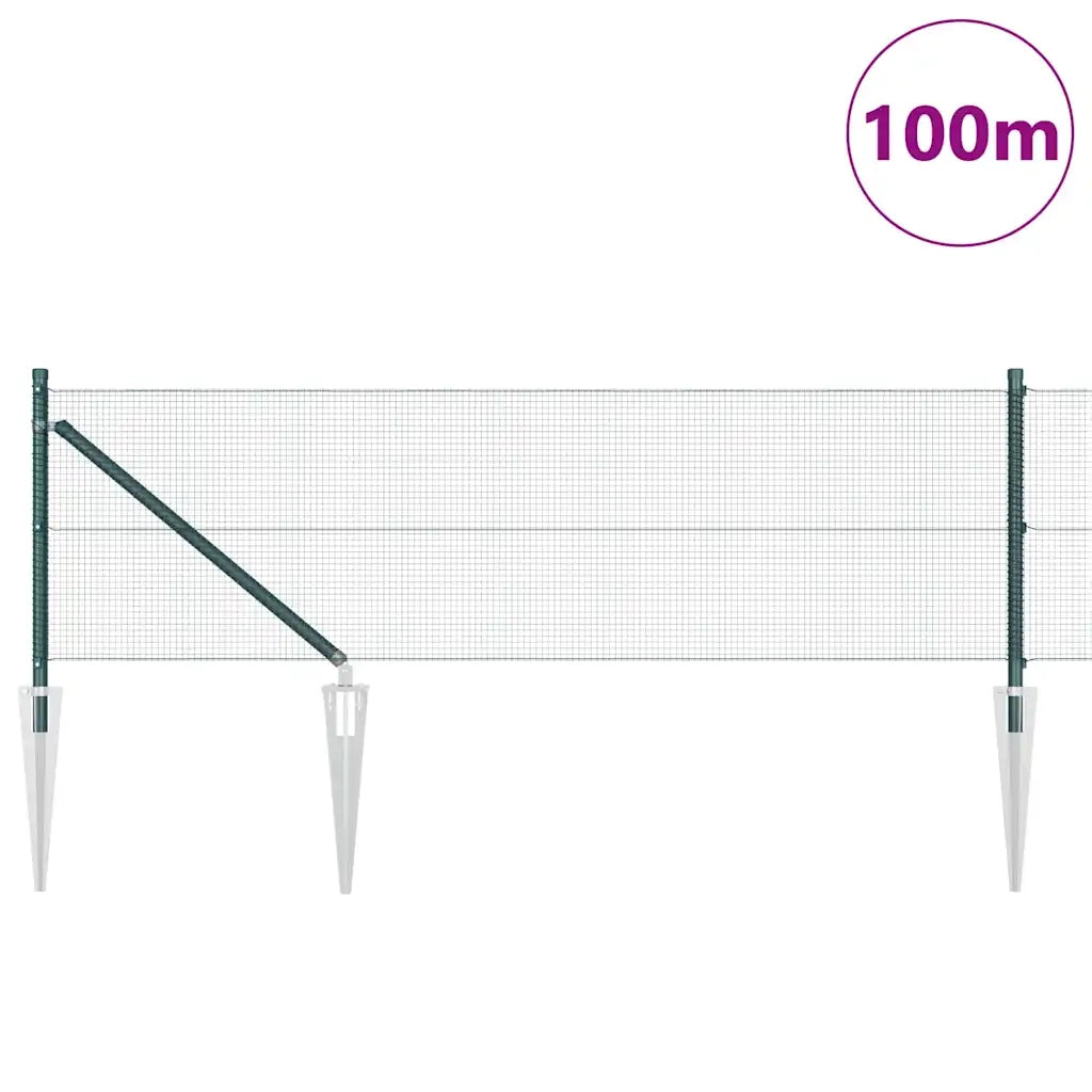 Palo della recinzione Verde 100 x 0,4 m (rete 12 x 12 mm)