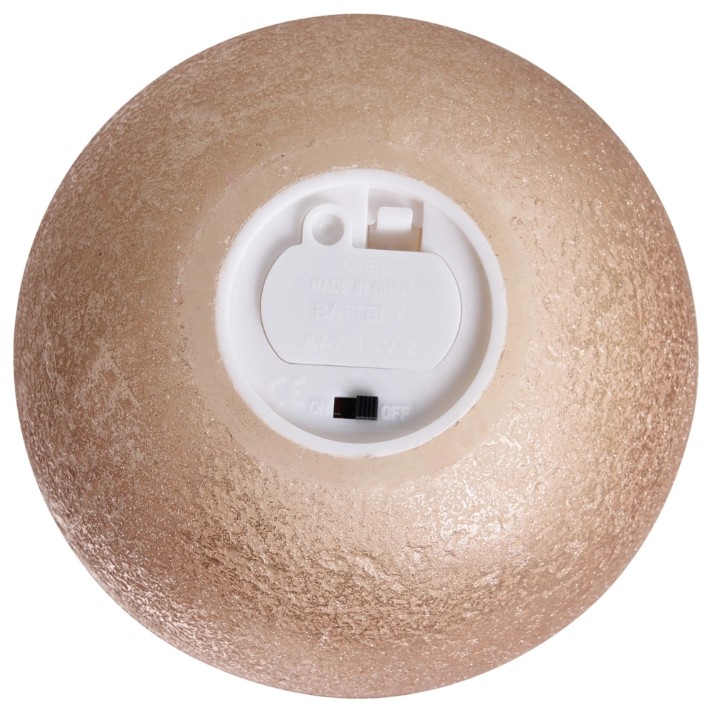Set di 3 decorazioni natalizie LED per interni Candele decorative in paraffina Oro Decorazione per la casa con luci