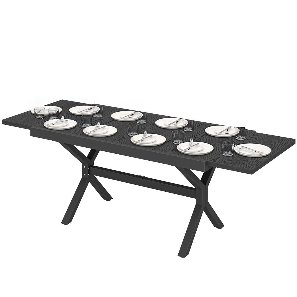 Tavolo da pranzo allungabile per esterno ¨C zephmum ¨C grigio 154x214 cm