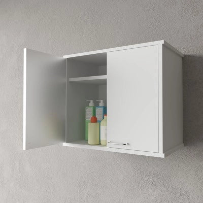 Pensile sospeso 60x34 cm in PVC con ripiano e fissaggi inclusi Kandy