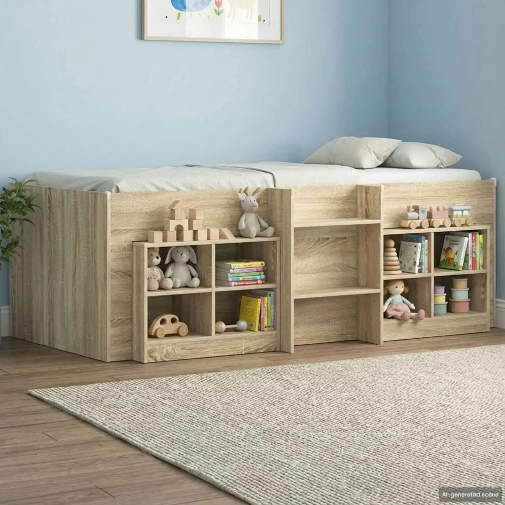 Armadietto per letto 2 pz Rovere Sonoma 66 x 33 x 48 cm CFW2324465