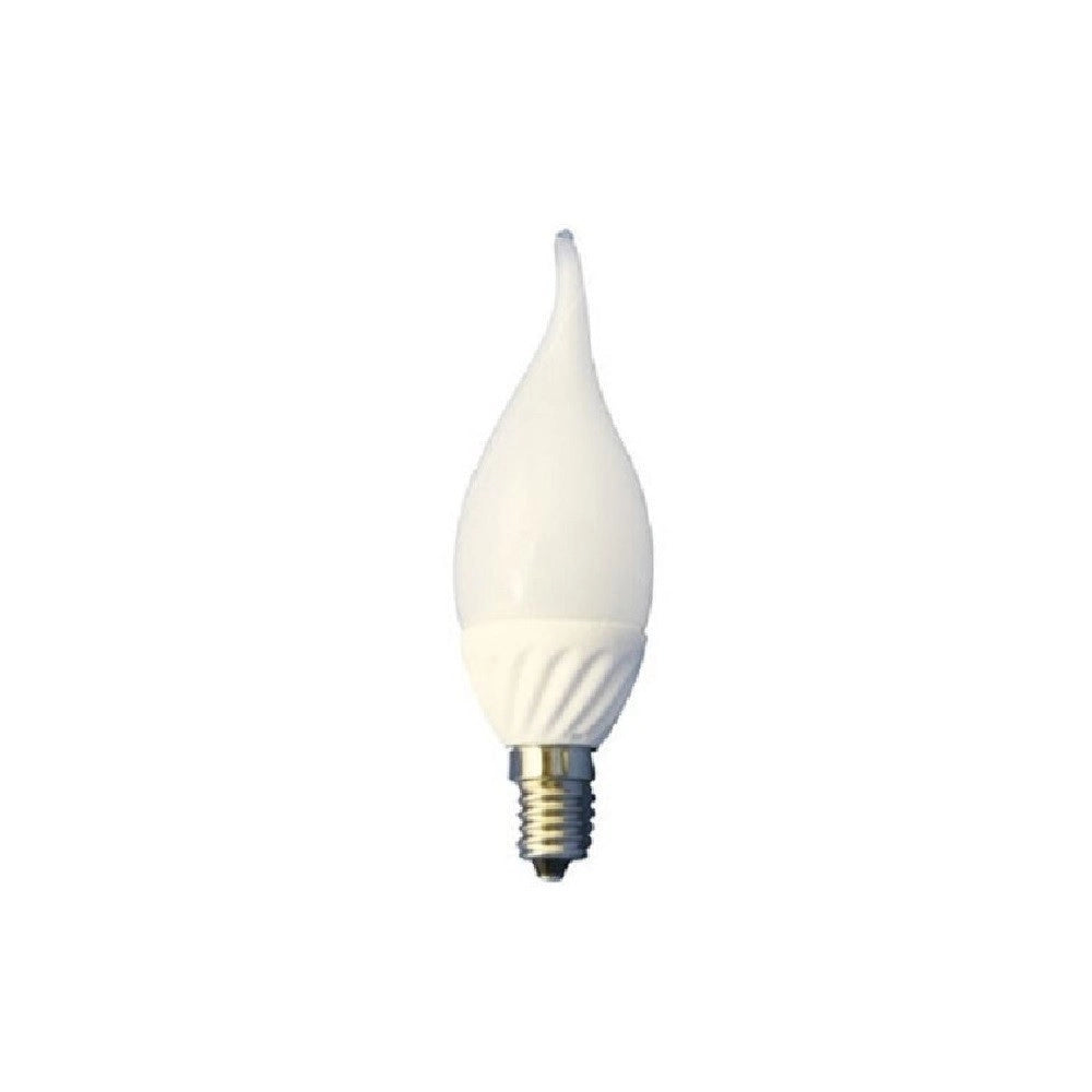 Trade Shop - Kit 10 Lampadine Colpo Di Vento Vetro Opaco Attacco E14 4w Luce Bianco Caldo -