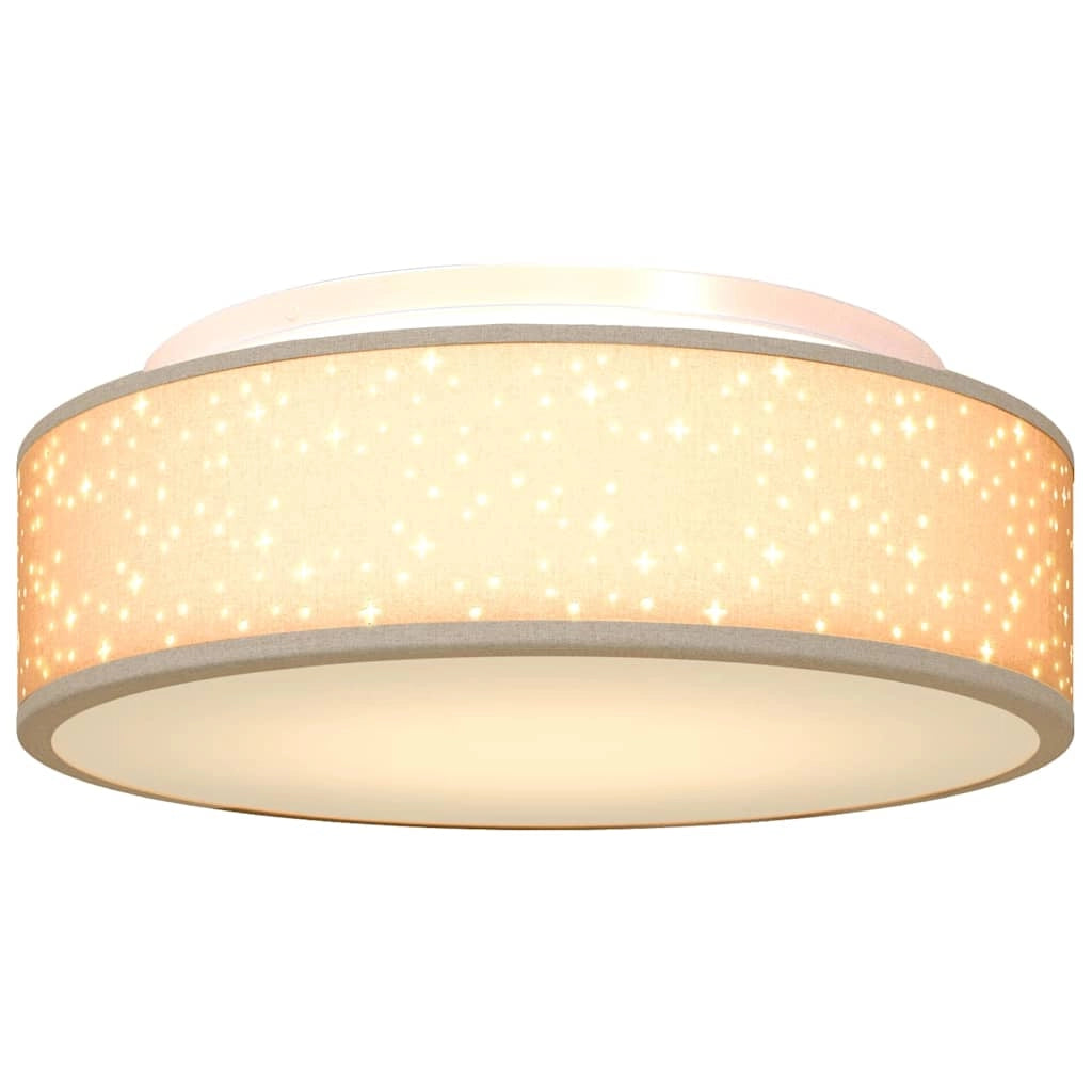 Lampada da soffitto moderna con faretto orientabile 38 x 38 x 13,5 cm in tessuto tortora 02_0058432