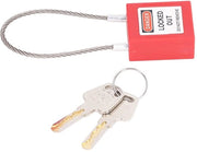 Set di serrature di sicurezza per lockout tagout - Serratura a cavo in acciaio inossidabile - 13 x 4,5 x 2 cm