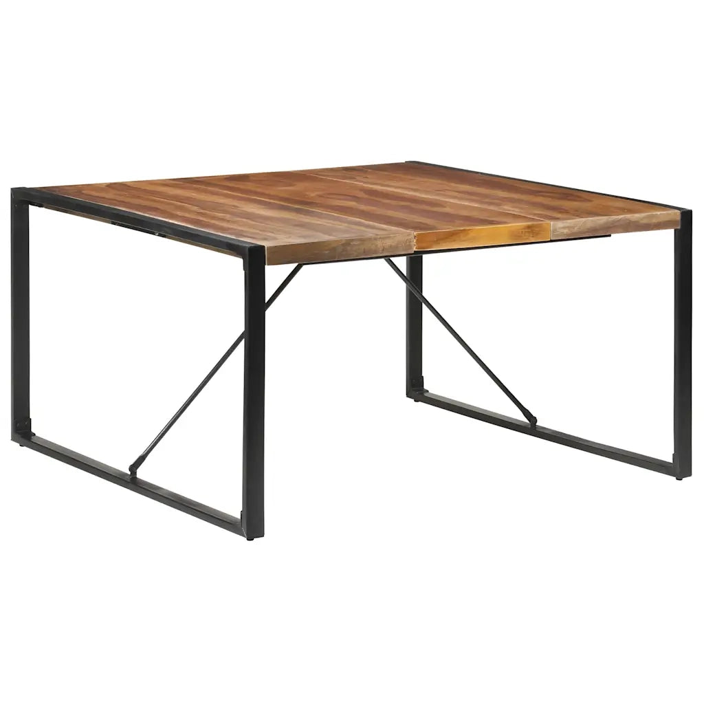 Tavolo da Pranzo 140x140x75 cm Legno Massello Finitura Sheesham cod mxl 18001