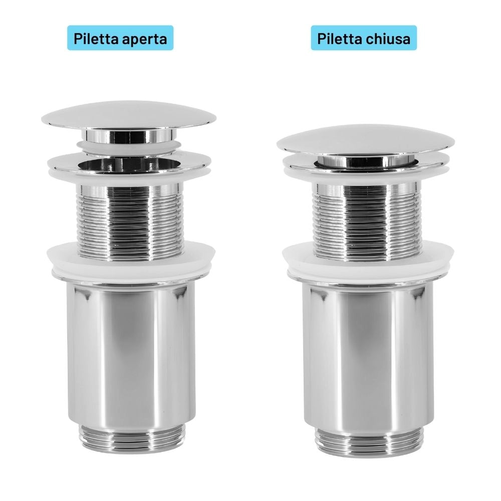 Piletta universale miscelatore ottone lavabo bidet click clack tappo vasca bagno *** tipo di accessorio senza troppop...