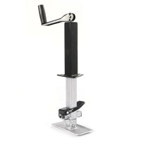 Piede stabilizzatore per rimorchi roulotte, max 900 kg, regolabile in altezza con manovella, con pedale e perno di sicurezza