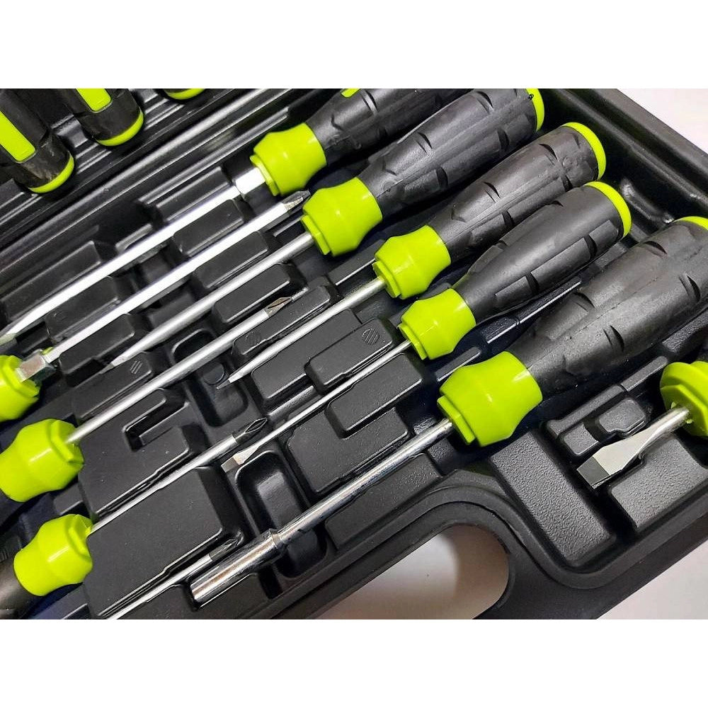 Trade Shop - Set Valigia Bussole Cacciaviti Cacciavite Inserti 78 Pz A Taglio Croce Torx Y U -