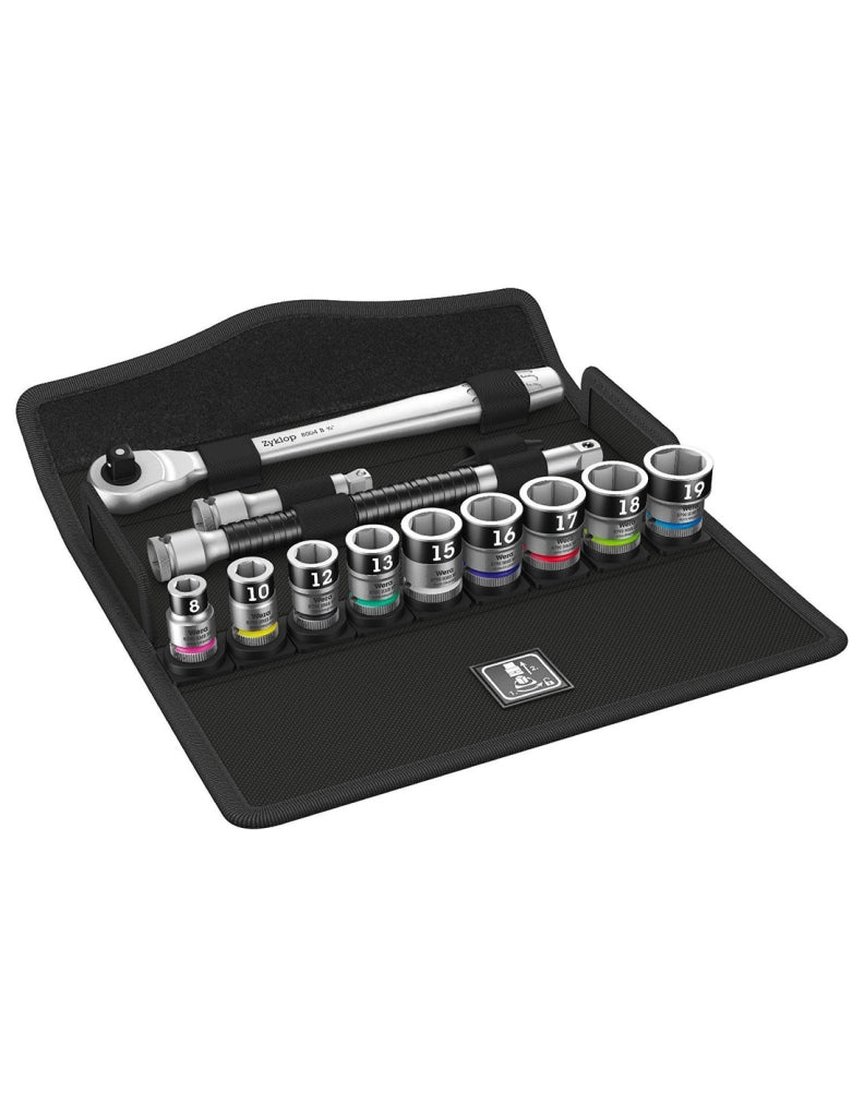 Set de bussole con funzione di ritegno Zyklop 3/8" WERA 8100 SB HF 1 (13 pezzi)