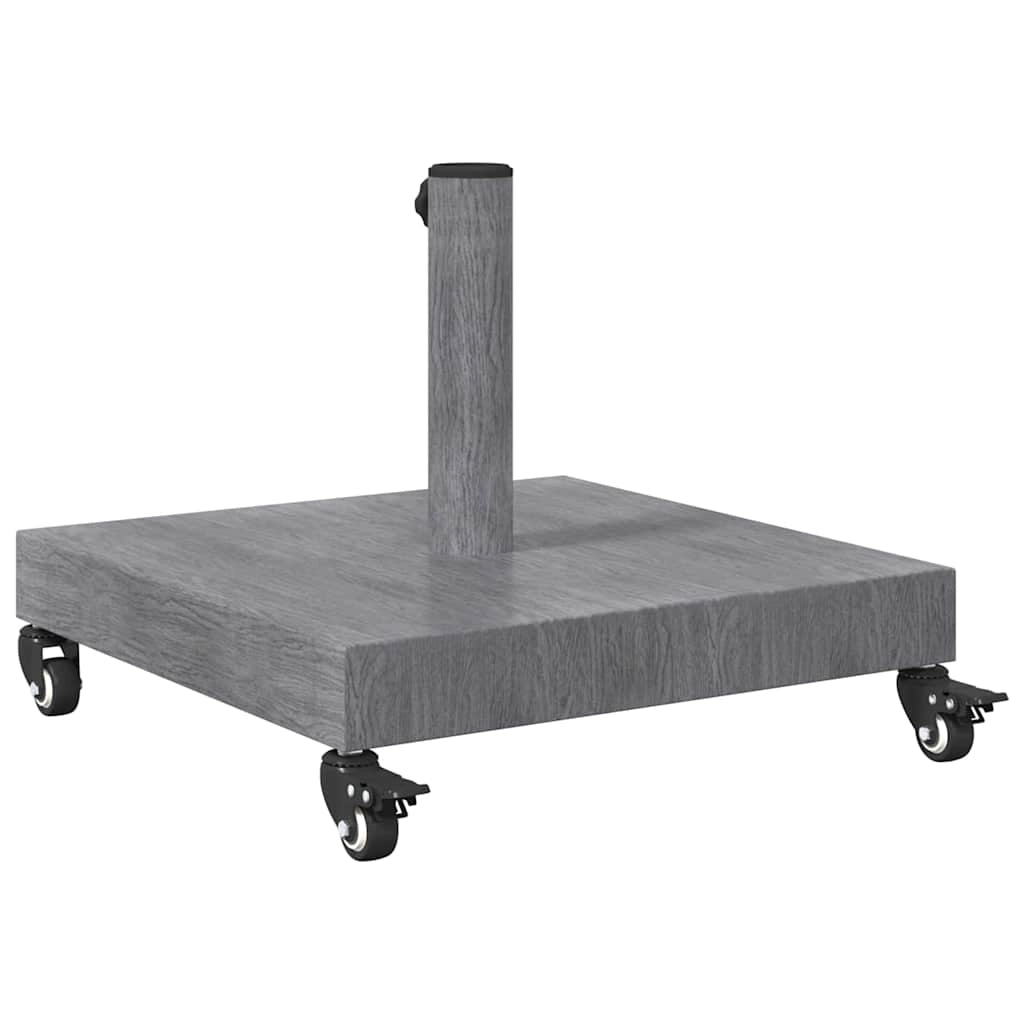 Base quadrata per ombrellone da esterno 45 x 45 x 31,5 cm superbo supporto moderno in acciaio grigio scuro 02_0058932