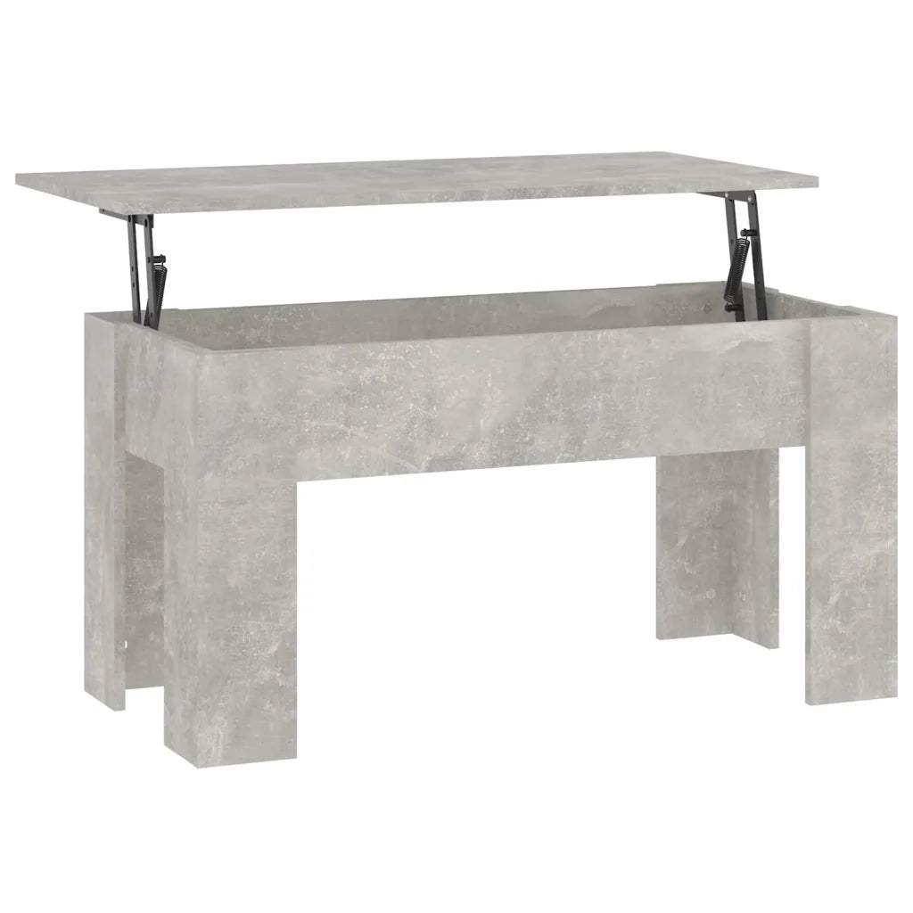 Tavolino Salotto Grigio Cemento 101x49x52 cm Legno Multistrato 809687