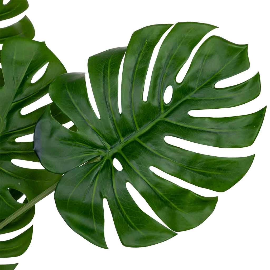 Pianta decorativa artificiale con 12 foglie verde 90x90x127
