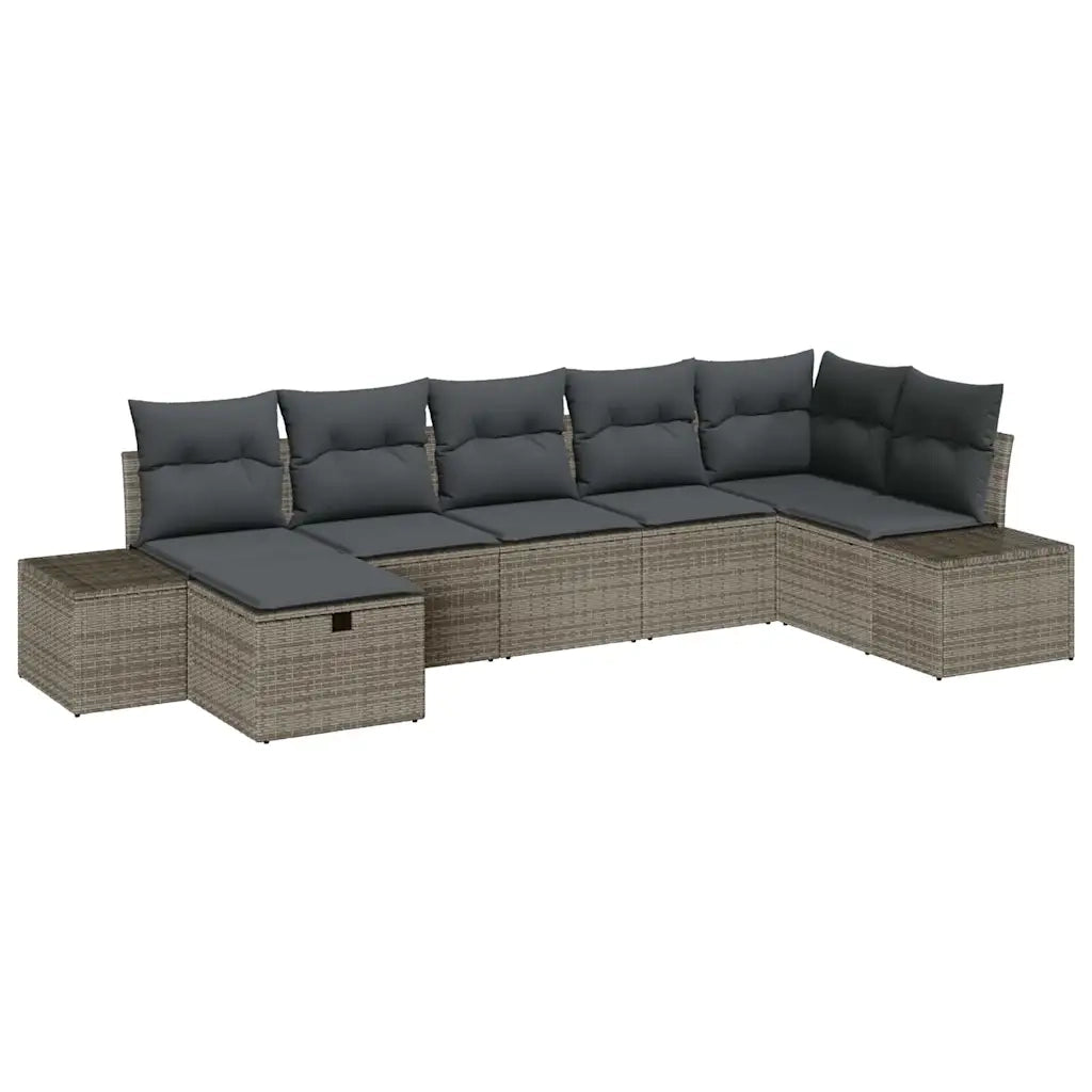 Set di divani con cuscino 7 pcs polyrattan 3360730