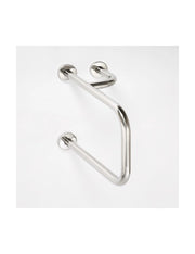Maniglione + portasciugamani con rinforzo dritto HELP acciaio spazzolato 51,6 cm