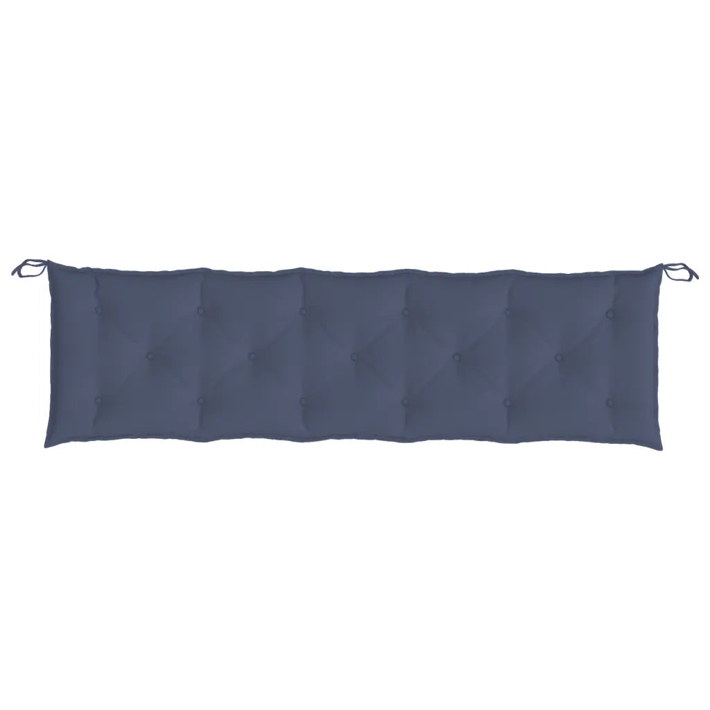 Cuscini per Panca 2 pz-Set di 2 Cuscini per panchina Blu Marino 180x50x7 cm in Tessuto Oxford