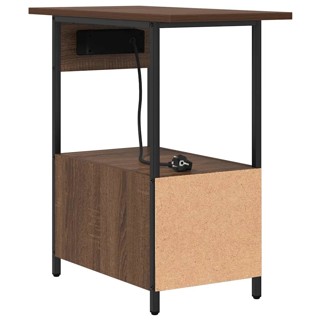 Comodino | Armadio da Notte | Mobiletto da notte con cassetto Rovere Marrone 60 x 30 x 61 cm