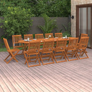 Set da Pranzo da Giardino 13 pz 280x90x75 cm Massello di Acacia 3086981