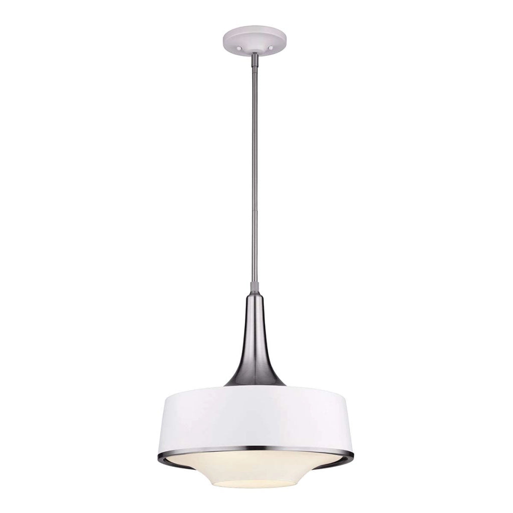 Feiss Holloway lampada a sospensione acciaio/bianco 4xE27