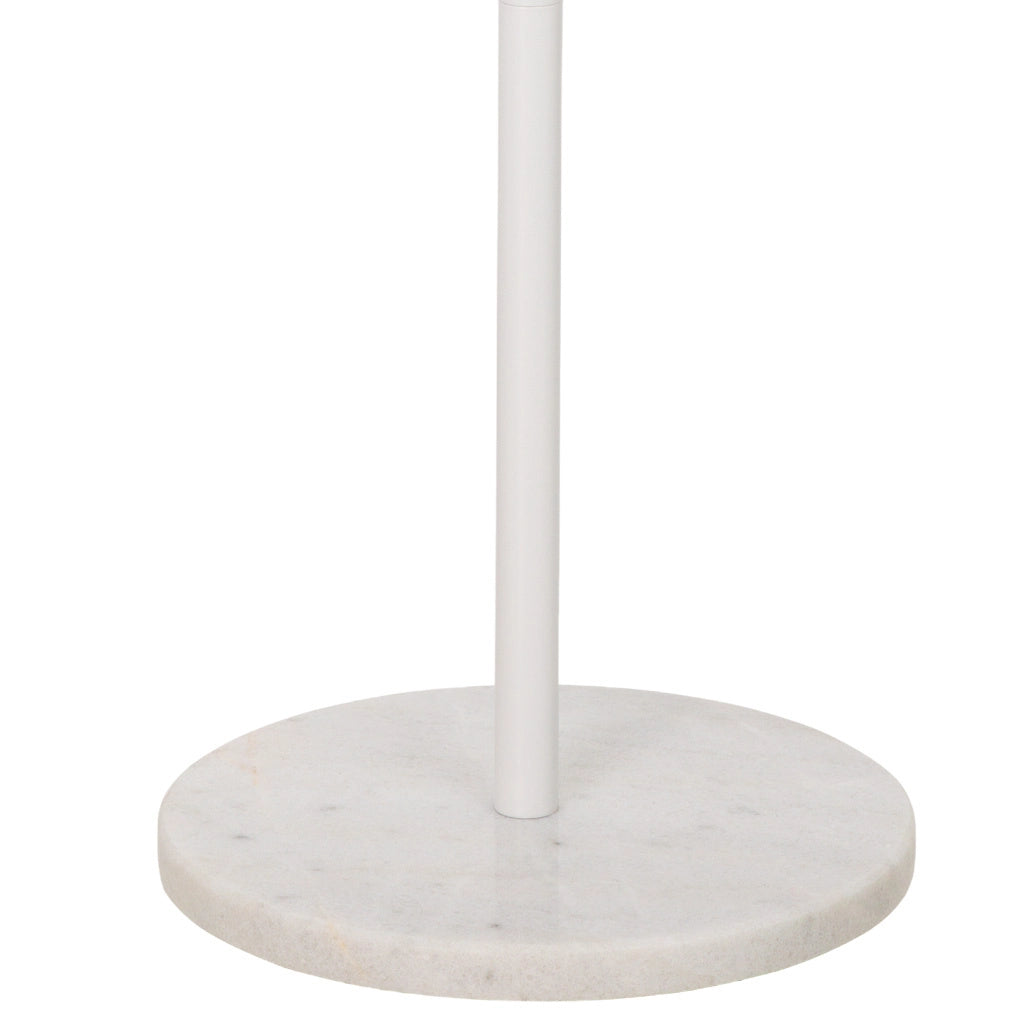Galán de noche de metal y madera blanco 120h cm