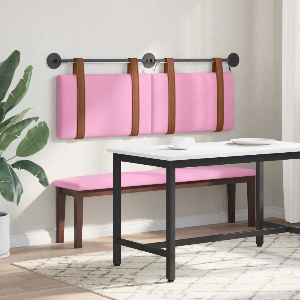 Testiera sospesa Con luce LED Rosa PU Antico 3423934