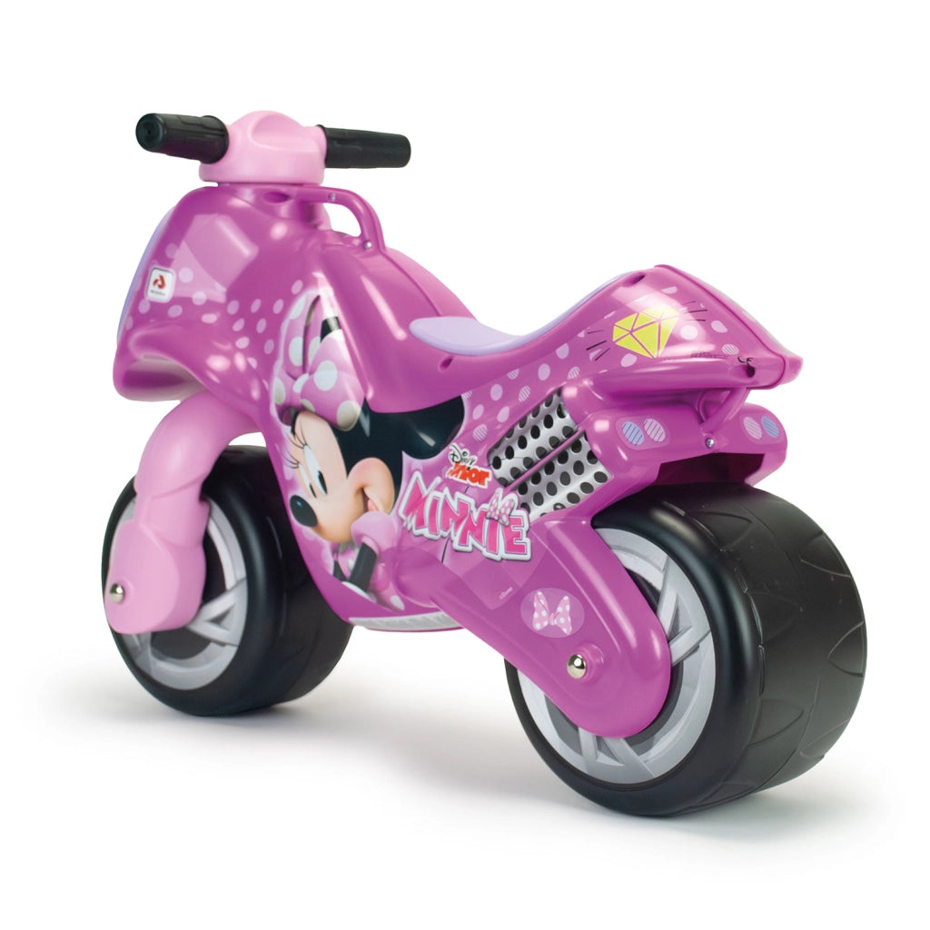Moto Cavalcabile per Bambini Disney Minnie Fino a 30 kg con Ruote Larghe Rosa