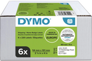 DYMO LW etichette originali grandi per spedizioni / 54x101 mm / 6 rotoli da 220 etichette facili da staccare (1.320 pezzi) / autoadesive / per etichettatrici LabelWriter