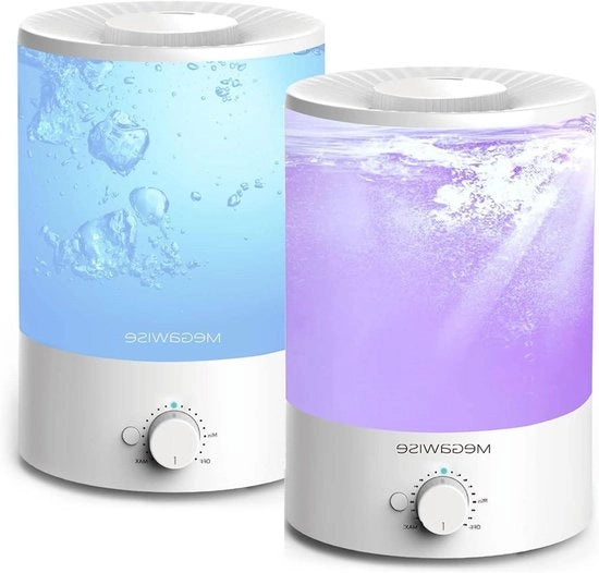 2 Pacchi Diffusore di Aria 35L con Grande Apertura di Nebbia a Flessibilità Alta per Camere da Bambini e Ufficio | Vaporizzatore Silenzioso Ultrasonico
