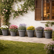 Lou, Vaso\ set 6 Vasi Made in Italy, Nero Antracite