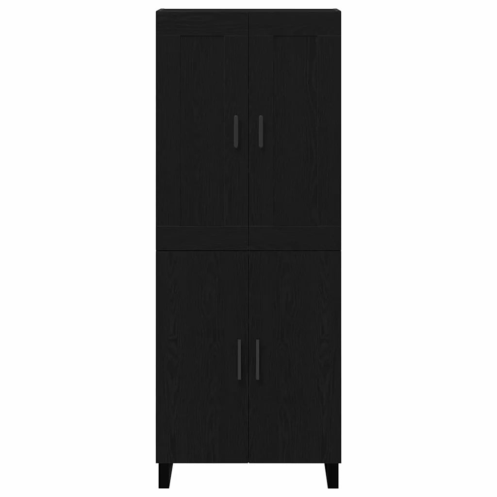 Credenza Rovere Nero 69,5 x 34 x 180 cm Legno multistrato 3333109
