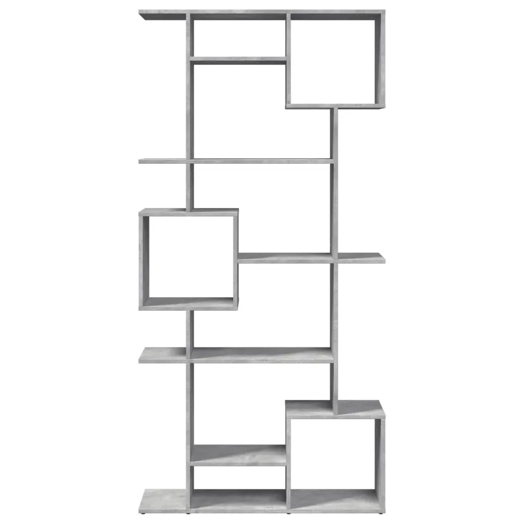 Libreria-Scaffale per Libri-Mobile di Stoccaggio Grigio Cemento 92x29x188 cm in Legno Multistrato