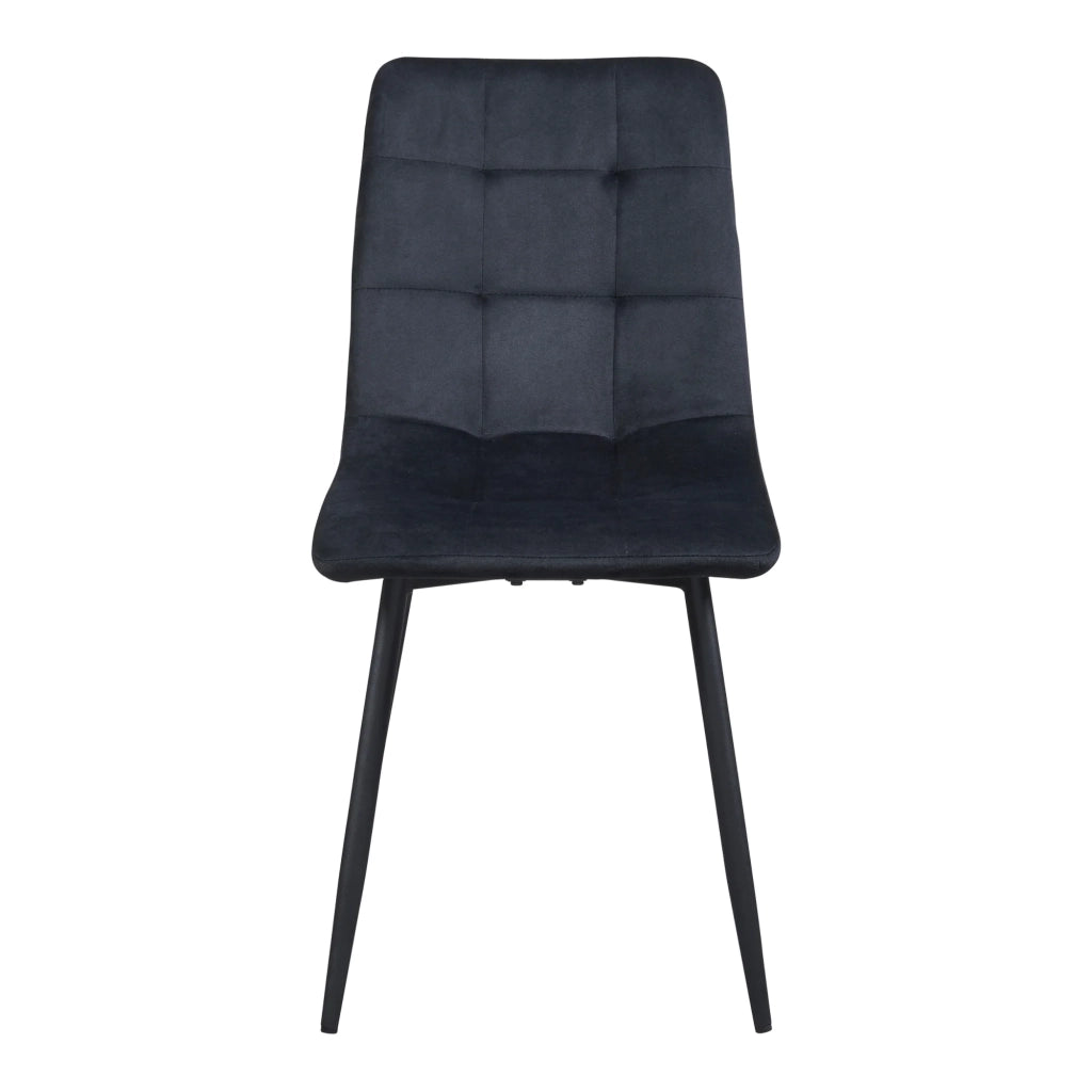 Set di 2 sedie da pranzo/soggiorno/cucina dal design moderno con gambe arrotondate 89 x 44 x 45 cm nero 03_0009631